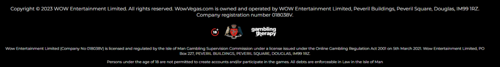 Wow Vegas Casino legal and legit